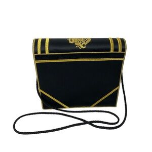 IVANA | Black and Gold | Shoulder Purse 7.5”x7”